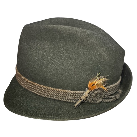 Vintage Collins Salzburg Men's Dark Green Fedora Hat
